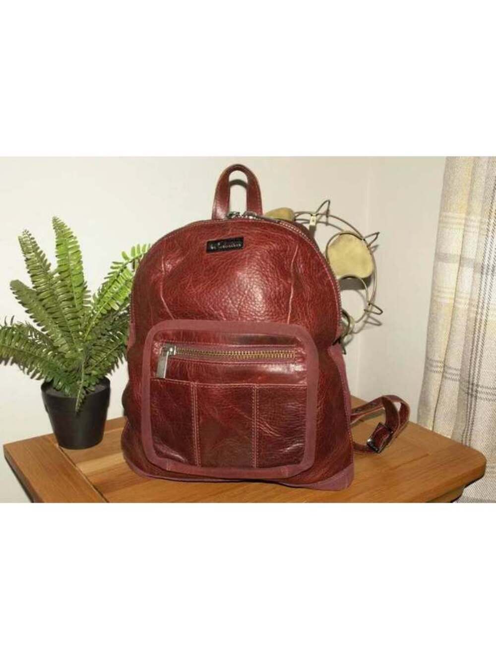 Vintage Dr. Martens Docs brown soft leather backpack rucksack (213)